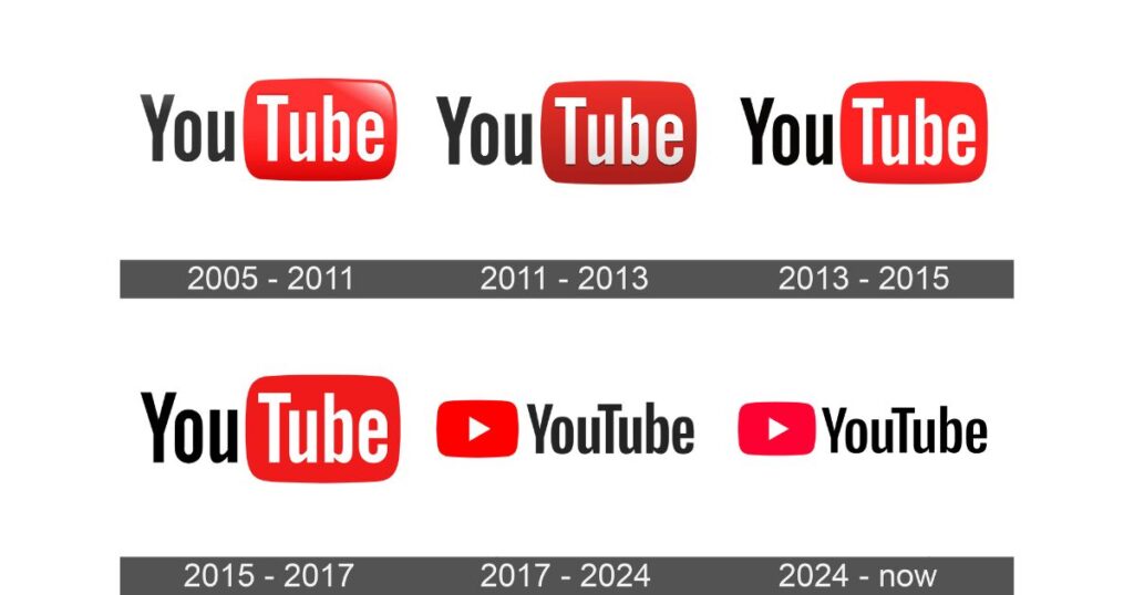 Evolução do logotipo do YouTube