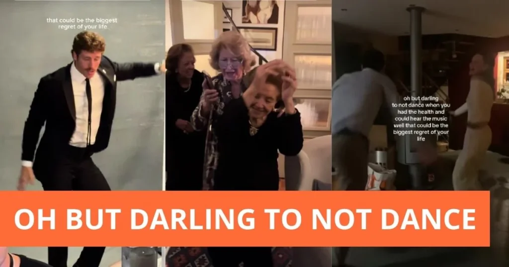 Collage van video's van de trend Oh but darling, to not dance op TikTok